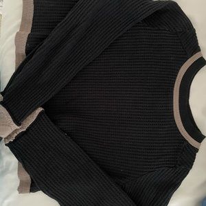 Free people cropped black sweater
